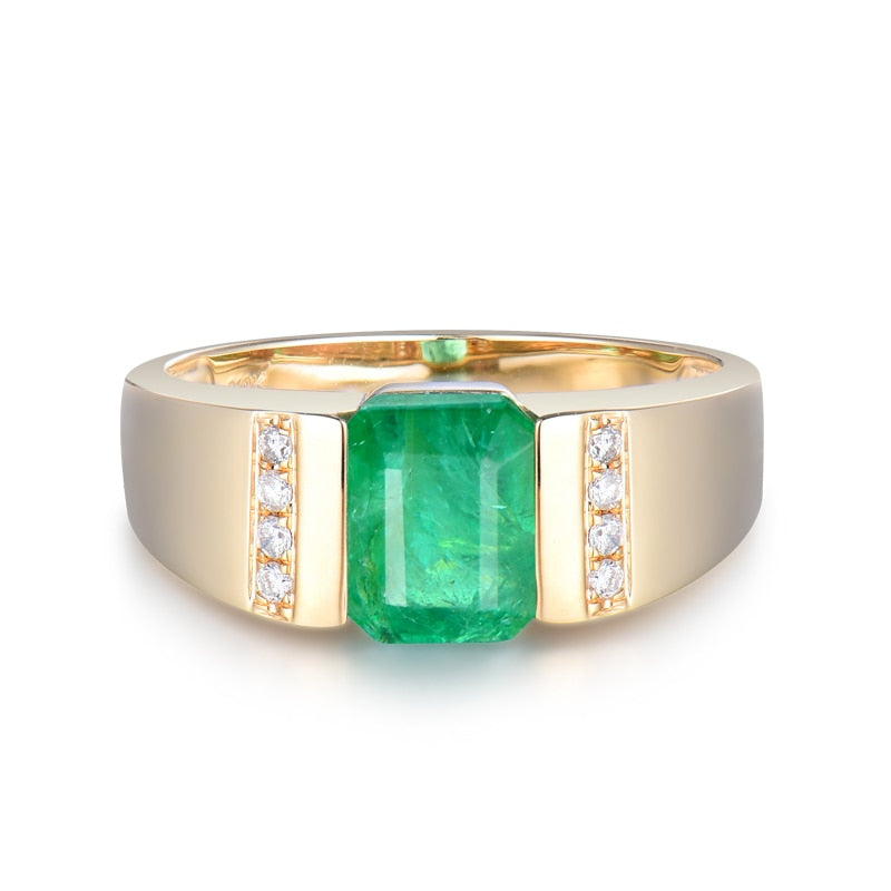 emerald men's rings