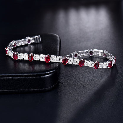 Natural Ruby and Diamond Bracelet for Women. Total 9.50 Carat.