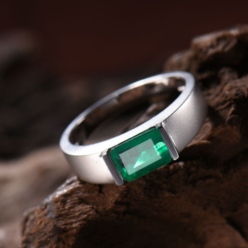 Antique Three Stone Emerald Ring, circa 1920's | Burton's – Burton's Gems  and Opals