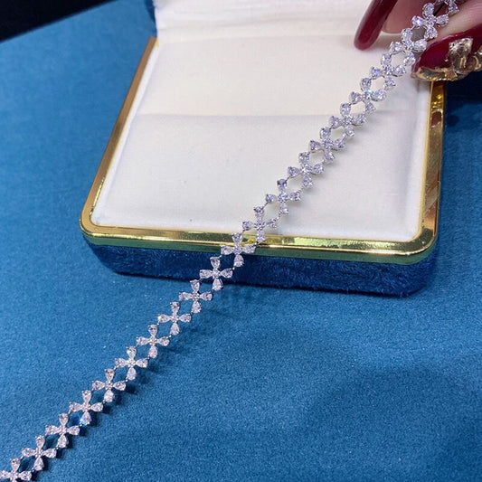 Bracelets de luxe en diamant naturel. Diamants naturels de 3,40 carats.