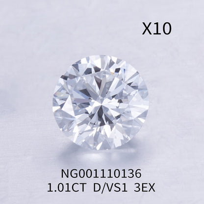 1,0 Karat Diamant. Loser, im Labor gezüchteter Diamant. D Farbe. VVS. IGI-Zertifikat.