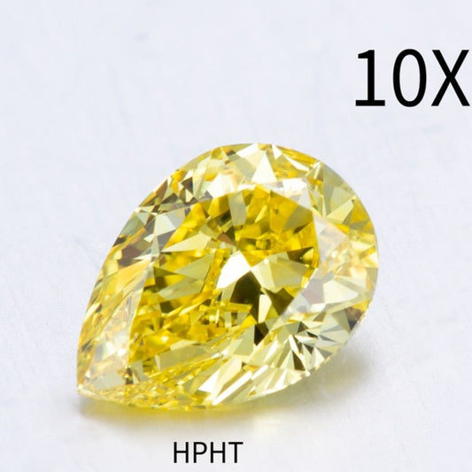 1.0 Carat. Fancy Vivid Yellow Color. Lab Grown Diamond.
