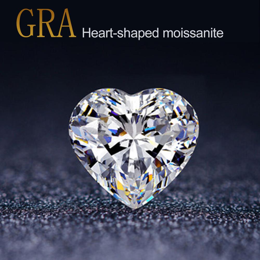 Heart Shape, Certified Moissanite, D Color VVS1 – Diamonds