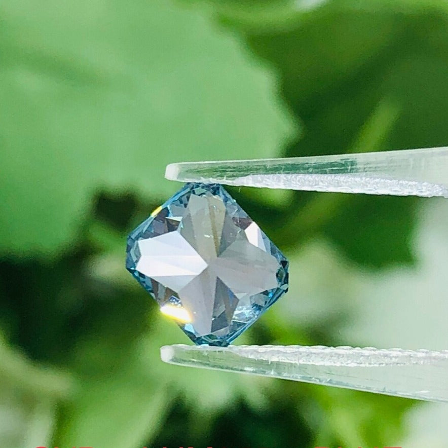 Blauer Diamant. 1 20 Karat. Strahlender Schnitt. Im Labor gezuchteter Diamant