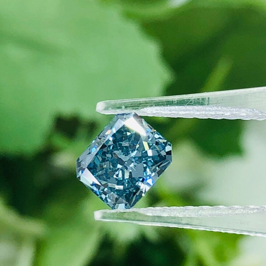 Blue Diamond 1.2 Carat Radiant Lab-Grown Diamond
