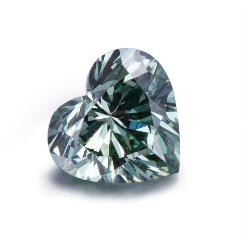 Buy Diamonds Online. Fancy Green. Heart Shape. 1.10 Carat. Lab-Grown Diamond.