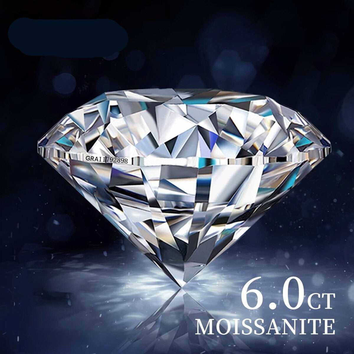 Genuine Moissanite Gemstones. Round Shape. From 0.10 to 15.0 Carat. D VVS1.