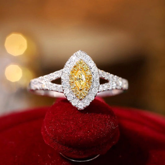 Yellow diamond engagement ring 