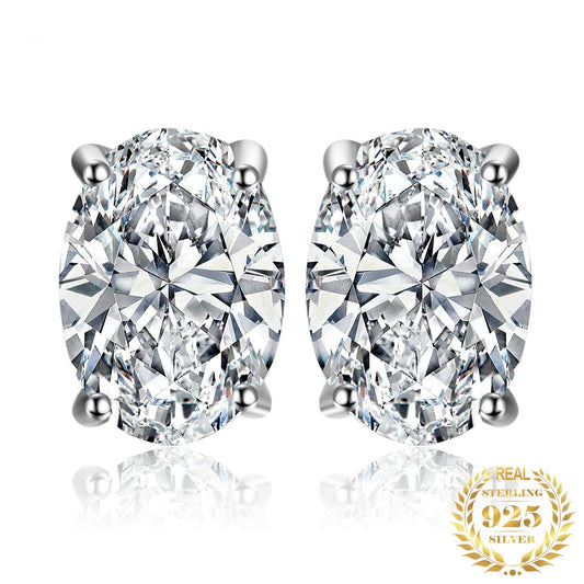 oval moissanite earrings