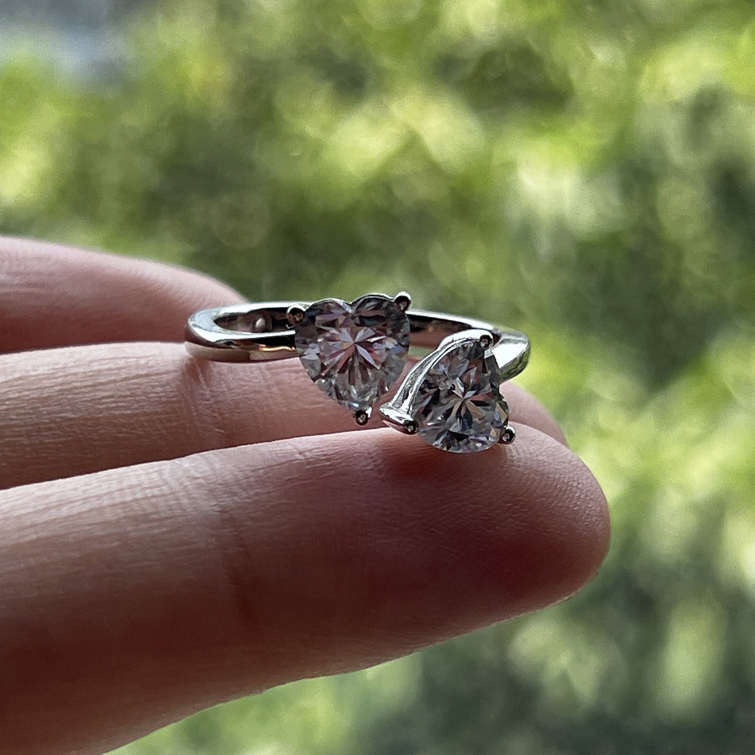 Moissanite Engagement Heart D VVS1 – VK
