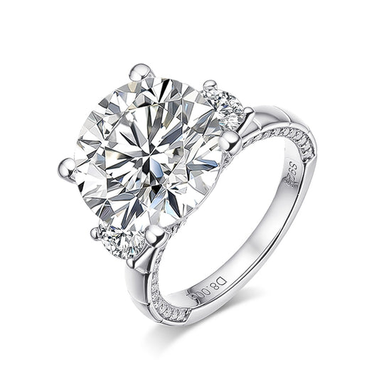 8.0 Carat. Full Moissanite Diamond Rings. D VVS1. Engagement Rings.