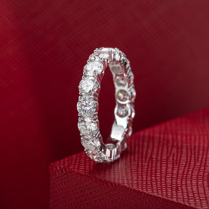 Moissanite Eternity Rings. 14K Gold. 5.0 Carat. D VVS1.