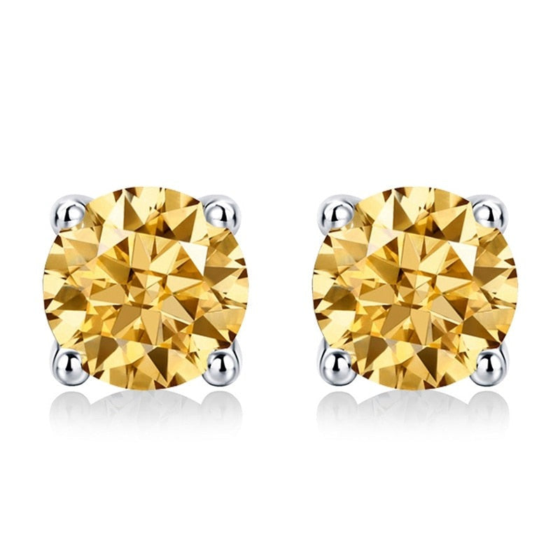 yellow moissanite earrings