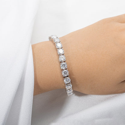Bracelets de tennis en diamant moissanite. Pierres précieuses de 1,0 carat. D VVS1.