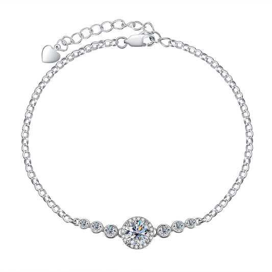 Moissanite Diamond Bracelets. 1.0 Carat. D VVS1. Adjustable Size.