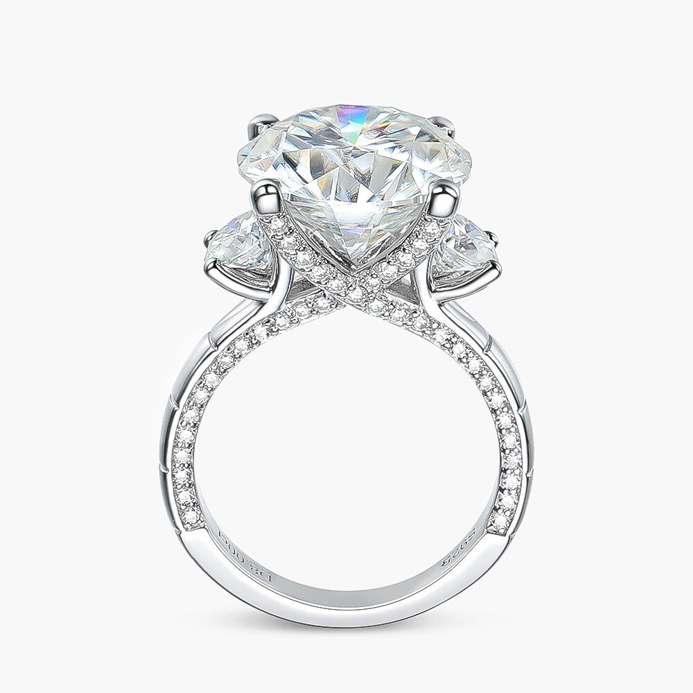 8.0 Carat. Full Moissanite Diamond Rings. D VVS1. Engagement Rings., 7