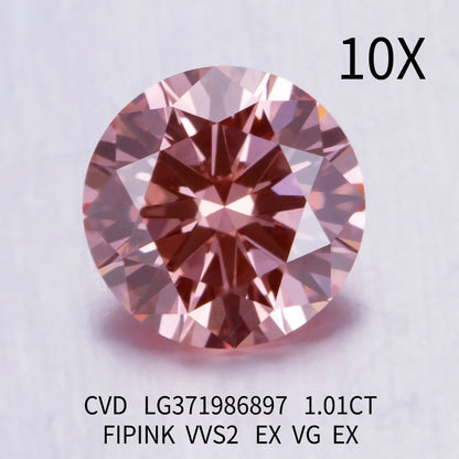 Buy Diamonds Online. Fancy Pink Color. 1.50 Carat. Lab-Grown Diamond