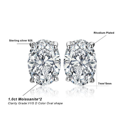 oval moissanite earrings