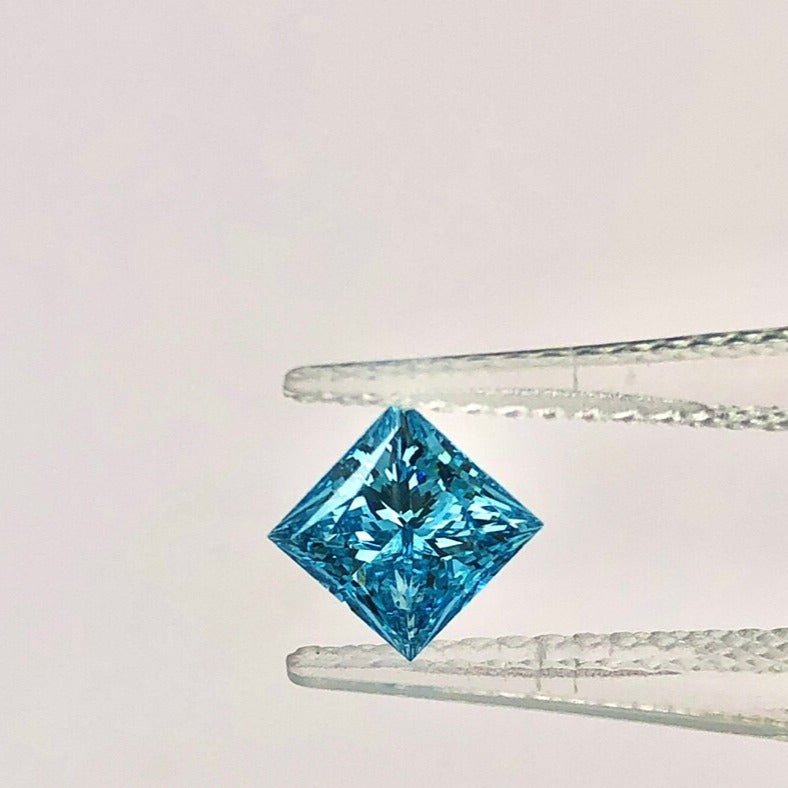 Buy Diamonds Online. Princess Cut. Fancy Greenish Blue Diamond.