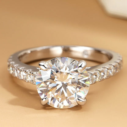 Luxury Moissanite Engagement Rings. All Moissanite. 3.50 Carat. D VVS1.