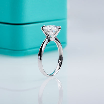 14K White Gold. 3.0 Carat. D VVS1. Moissanite Diamond Engagement Rings.