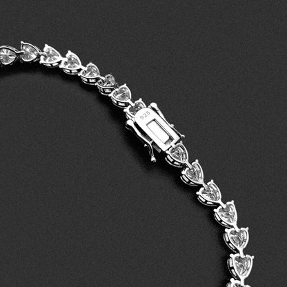 Moissanite Heart Tennis Chain Bracelets