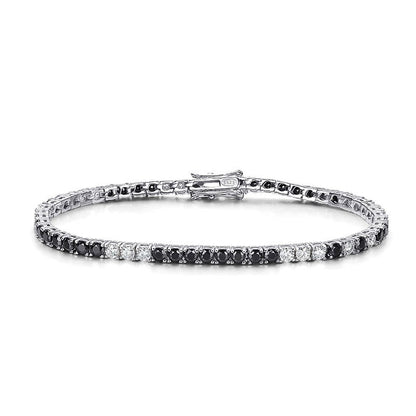 Black and White Moissanite Tennis Bracelets