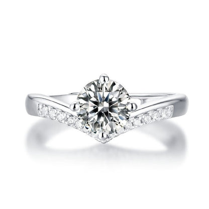 Resizable, Moissanite Engagement Rings. 1.0 Carat. D VVS1. Certified.