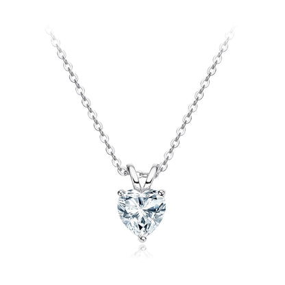heart shaped moissanite necklace