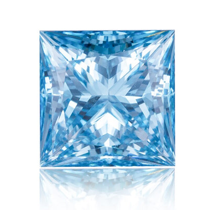 Buy Diamonds Online. Princess Cut. Fancy Greenish Blue Diamond.