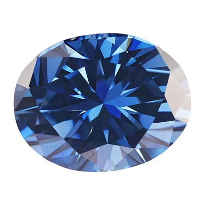 Oval Shape, Certified Moissanite, White, Blue, Green, 0.50 to 13.0 Carat.