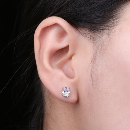oval moissanite earrings