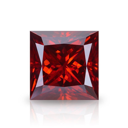 Moissanite gemstone red 