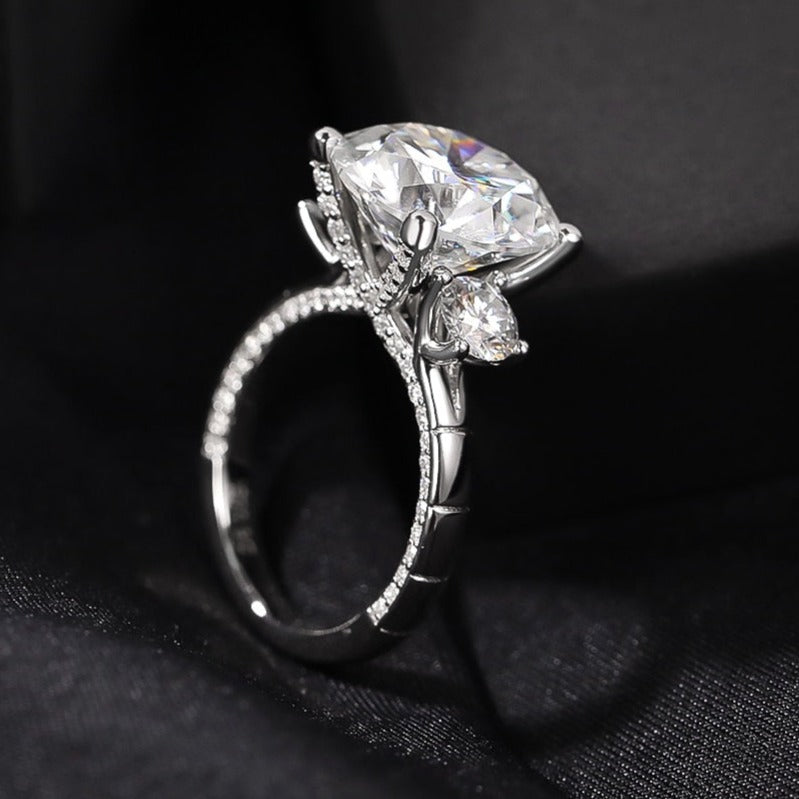 8.0 Carat. Full Moissanite Diamond Rings. D VVS1. Engagement Rings.